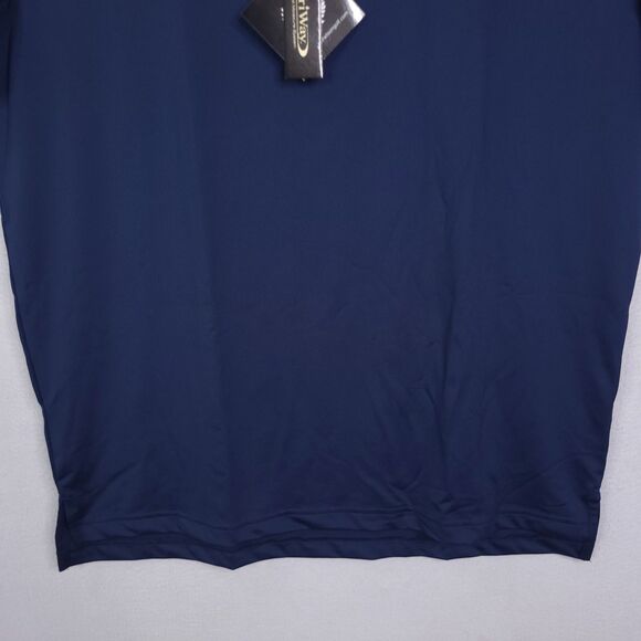 Byron Nelson Dri Way Polo Golf Shirt Mens Navy Sz M Short Sleeve Performance NWT - Picture 2 of 16